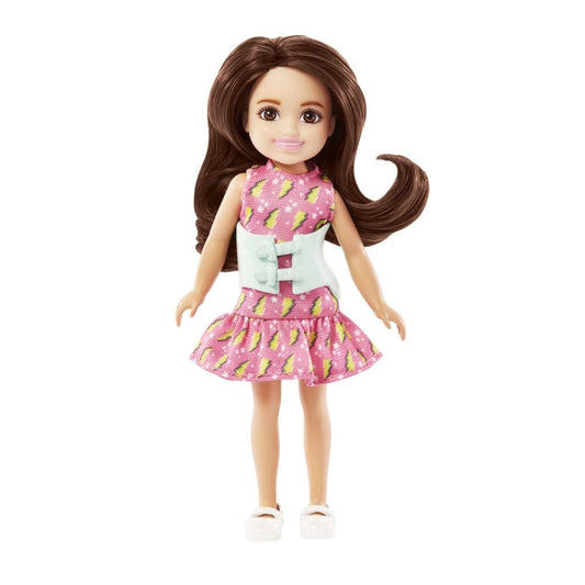 Barbie Chelsea Doll with Brunette Hair and Back Brace (HKD90)