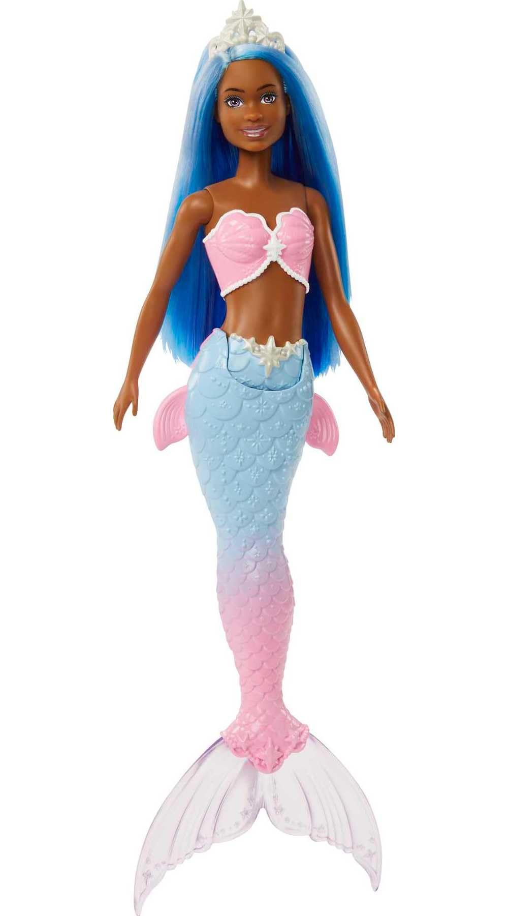 Barbie Dreamtopia Mermaid Doll (Blue Hair) With Pink and Blue Ombre Mermaid Tail and Tiara, Toy for Kids Ages 3 Years Old and Up