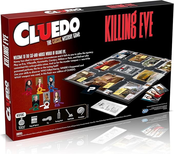 Winning Moves Killing Eve Cluedo Mystery Board Game, Become an MI5 investigator and determine who killed Kenny, The popular British Spy Thriller Television Series for ages 14 plus