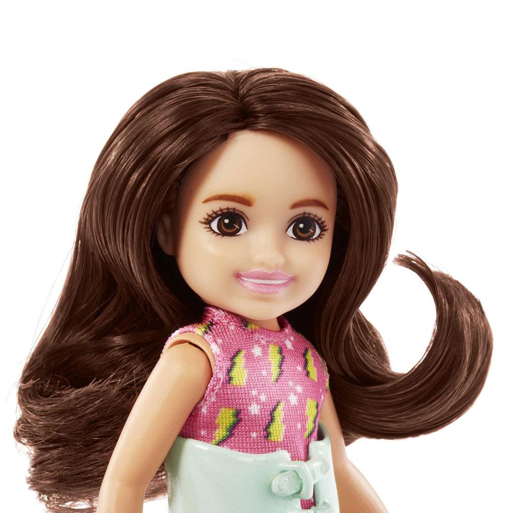 Barbie Chelsea Doll with Brunette Hair and Back Brace (HKD90)